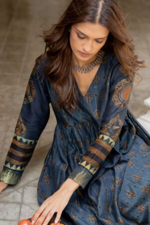 Chanderi Silk Kurta Set of 3 - Ruman Bagh 02 - Image 3