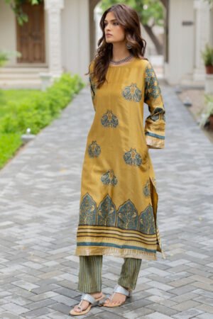 Chanderi Silk Classic Kurta Set of 2 - Parizaad - Image 3