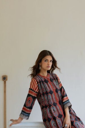 Chanderi Silk Pintuck Kurta Set of 2 - Noura - Image 8