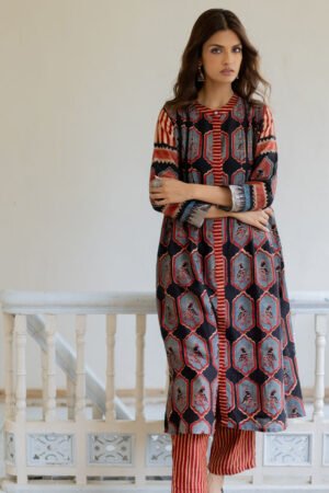 Chanderi Silk Pintuck Kurta Set of 2 - Noura - Image 6