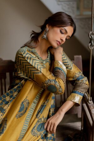 Chanderi Silk A-line Kurta Set of 2 - Firdaus - Image 6