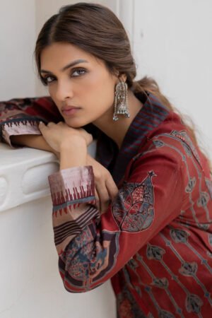 Alternative view of Chanderi Silk Kurta Set of 3 - Ruman Bagh 03