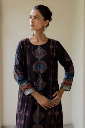 Alternative view of Chanderi Silk Classic Kurta Set of 2 - Naima