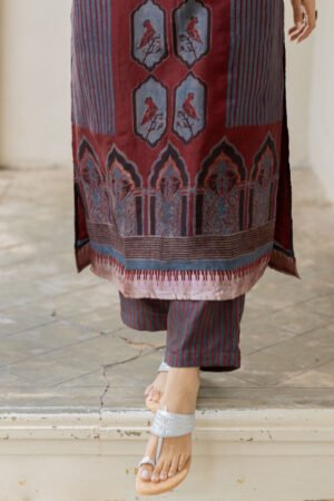 Chanderi Silk Classic Kurta Set of 2 - Noura - Image 4