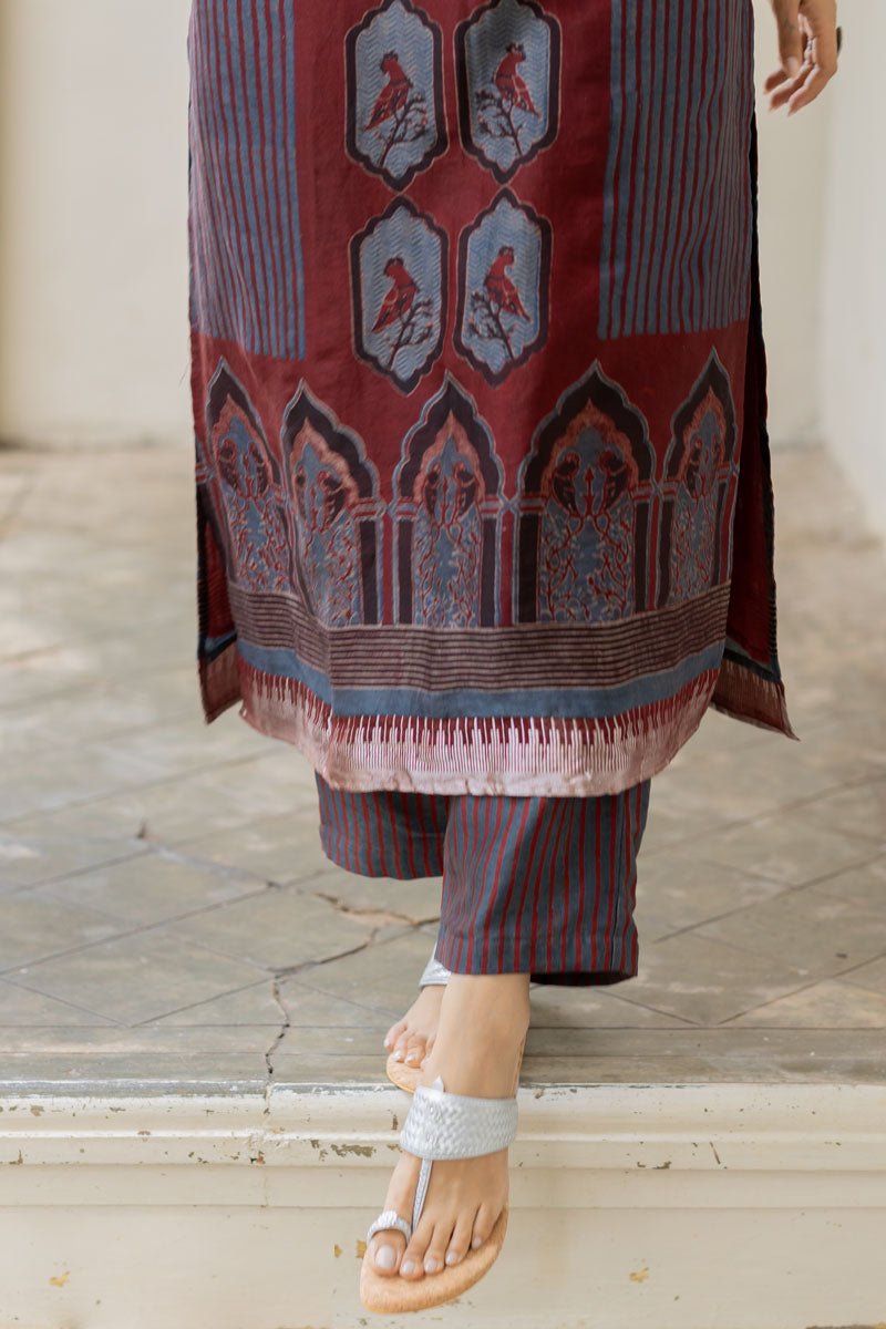Chanderi Silk Classic Kurta Set of 2 - Noura - Image 4