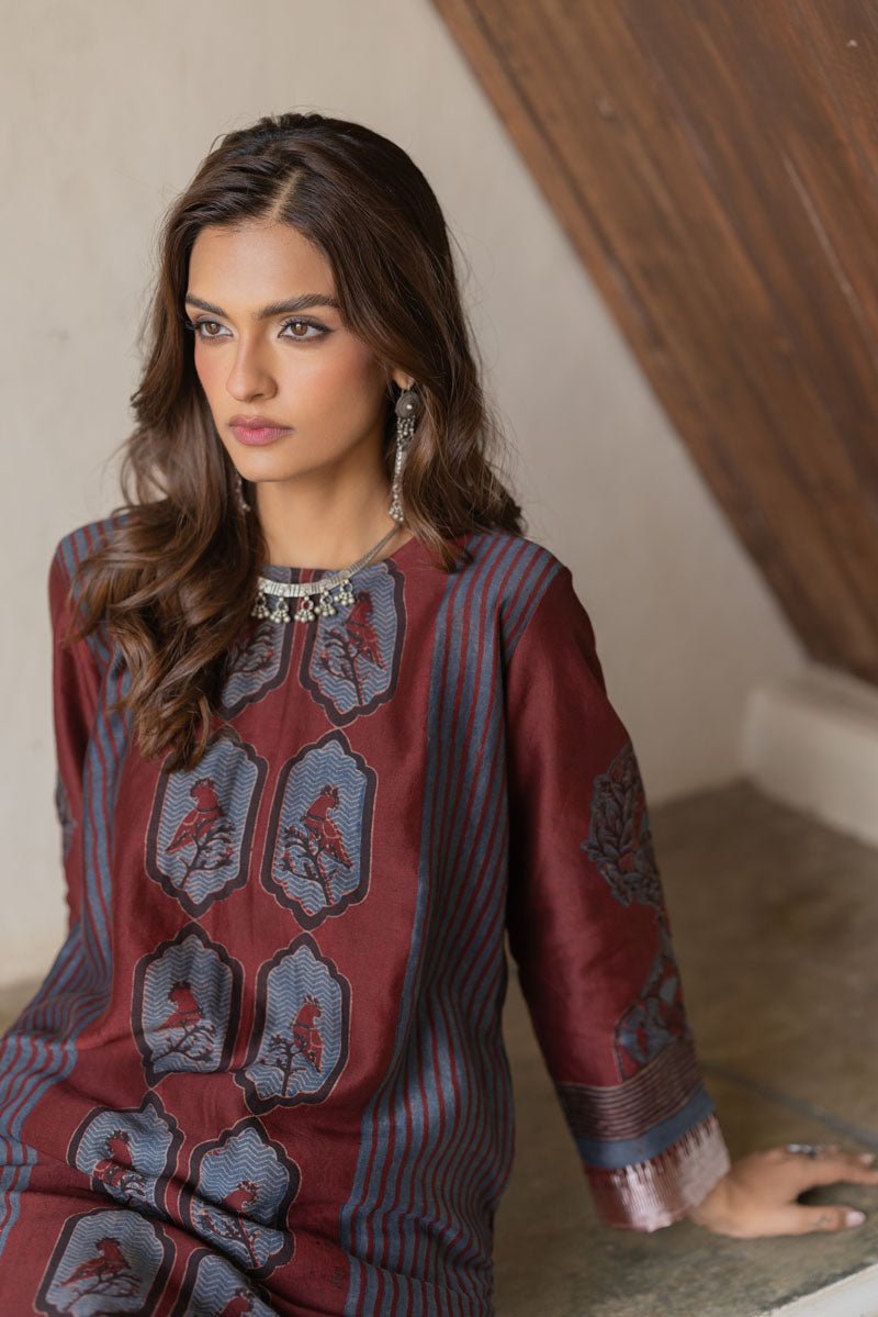 Chanderi Silk Classic Kurta Set of 2 - Noura - Image 5