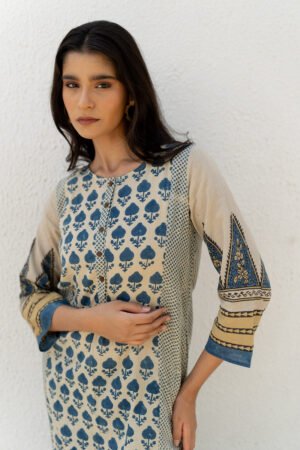 Panelled Kurta - Ark Indigo - Image 4
