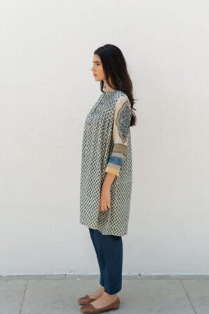 Short Pintuck Kurta - Baani Indigo - Image 5