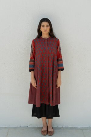 A-line Kurta - Baani Red - Image 12