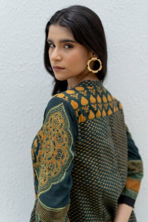 A-line Kurta - Baani Forest Green - Image 10