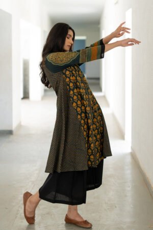 A-line Kurta - Baani Forest Green - Image 19