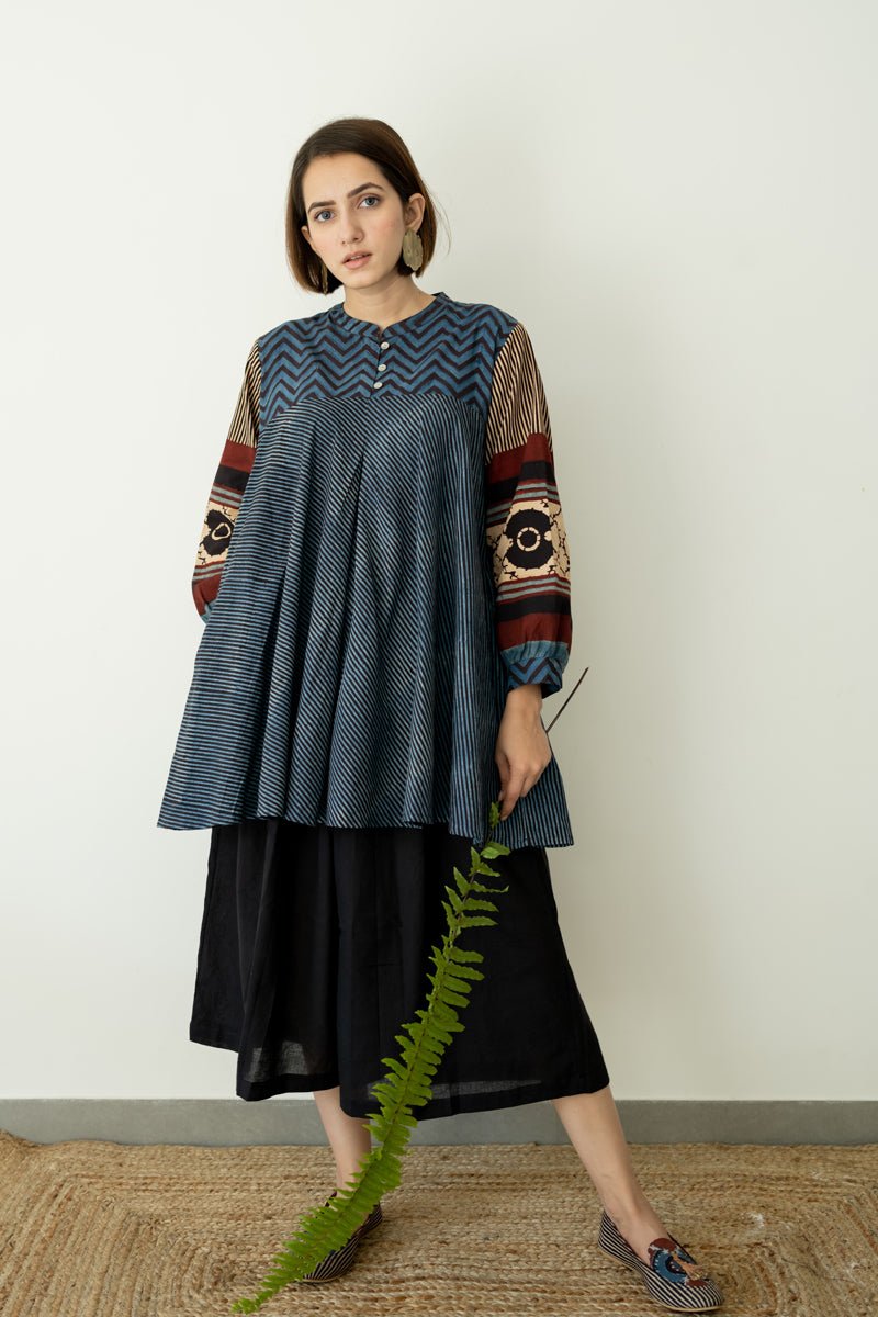 Bias Tunic - Indigo & Black - Image 2