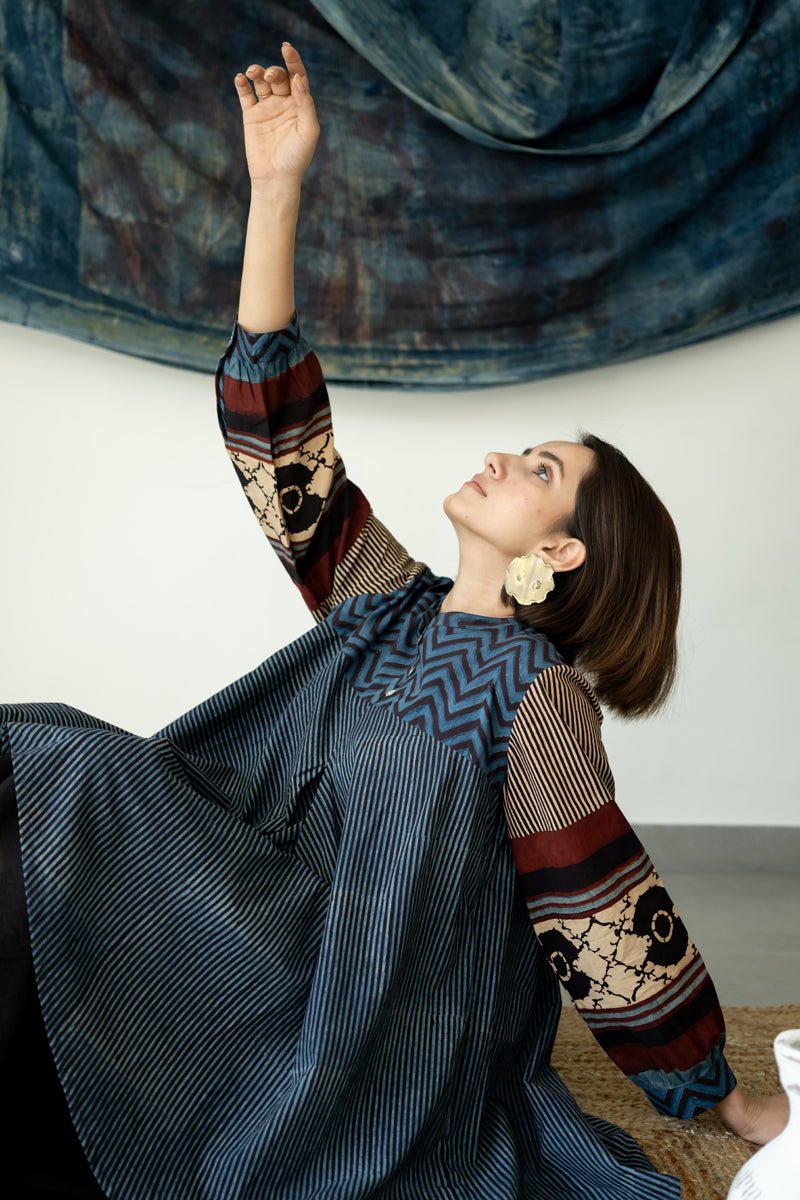 Bias Tunic - Indigo & Black - Image 3