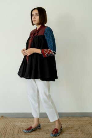 Swirl Around Top - Black - Image 5